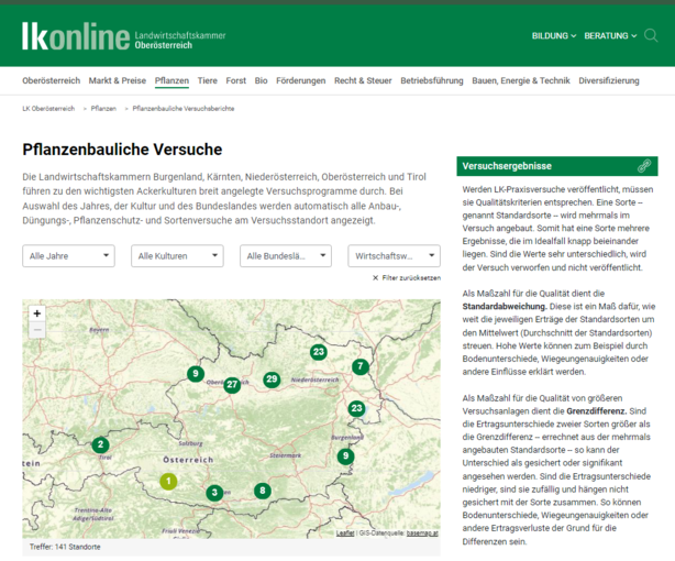 Titelbild Versuchsportal.png © Landwirtschaftskammer Oberösterreich/Pflanzenbau Titelbild Versuchsportal.png © Landwirtschaftskammer Oberösterreich/Pflanzenbau