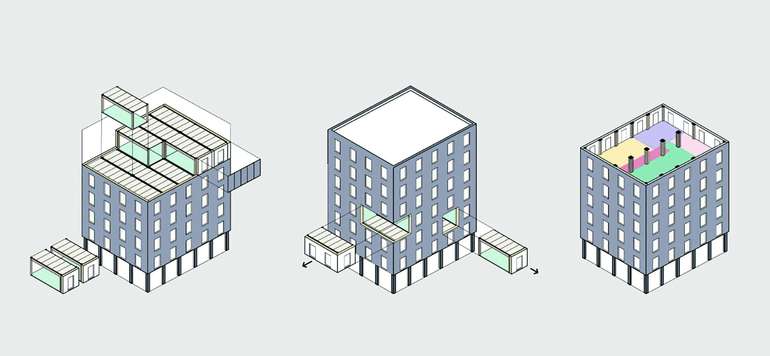 Modulares Holzhochhaus.jpg © IAT/TU Graz Modulares Holzhochhaus.jpg © IAT/TU Graz